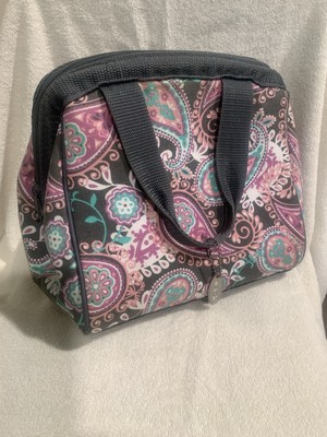 FIT & FRESH Insulated Cooler Floral Pattern Lunch Tote Bag Purse Lightweight