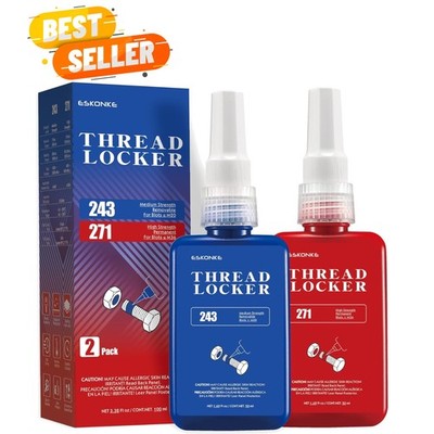 Secure Metal Bonding: Blue 243 Medium & Red 271 High Thread Locking Sealant
