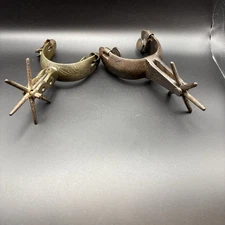 Antique Cowboy Western SPURS Pair With 6 Point Star. Detailed Design