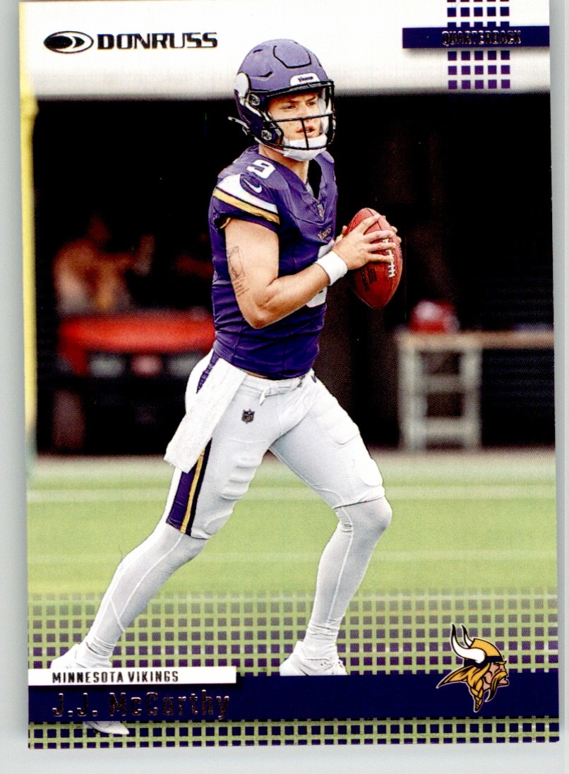 J.J. McCarthy 2024 Donruss Retro 2004 27 Minnesota Vikings Rookie