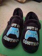 Wonder Nation "Out of Control" faux fur kids slippers
