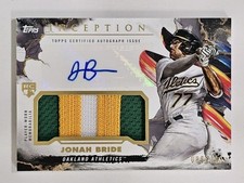 2023 Topps Inception Jonah Bride Patch Auto 85/149 Oakland Athletics IAP-JBR