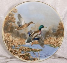 Coalport white fronted goose by Rodger McPhail Game Birds 8" across plate boxed