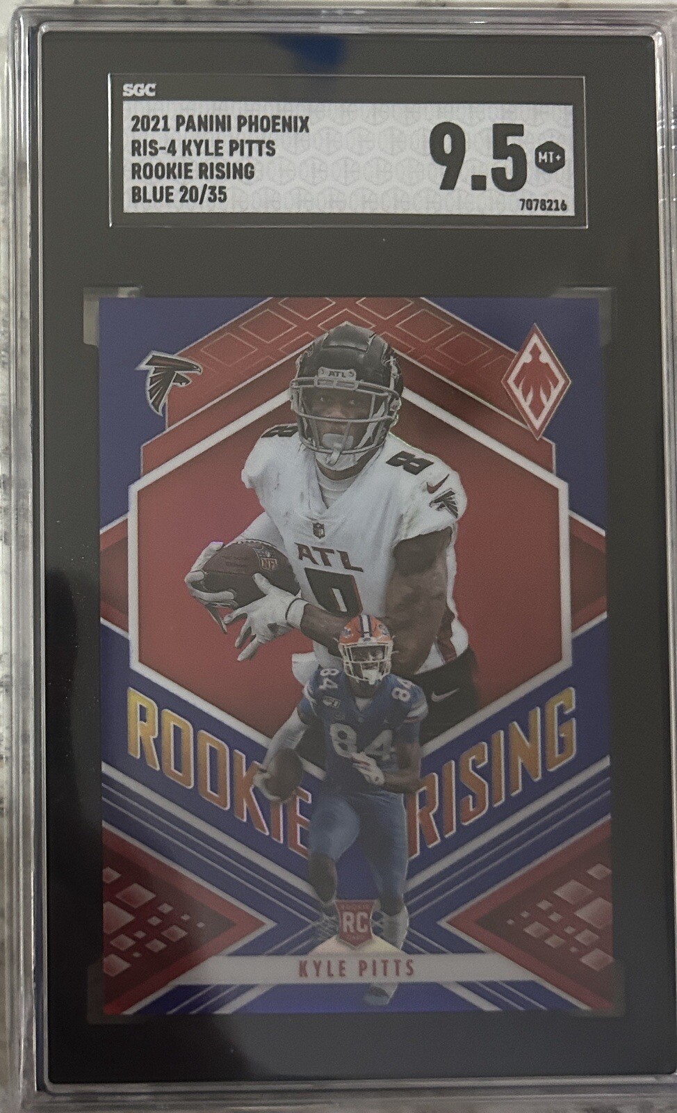 Kyle Pitts Panini Phoenix Rookie Rising #RIS4 Blue