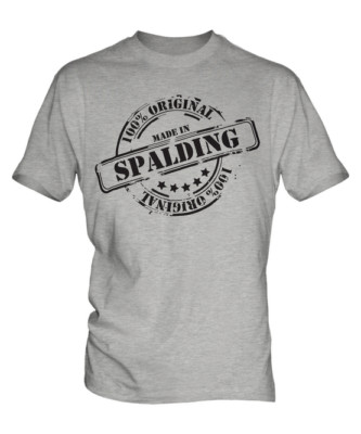 MADE IN SPALDING HERREN T-SHIRT GESCHENK WEIHNACHTEN GEBURTSTAG 18. 30. 40. 50. 60.