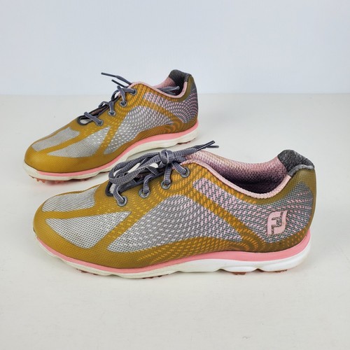 FootJoy Empower Damen-Golfschuhe ohne Spikes Größe 8,5 98000 grau pink - Bild 1 von 9