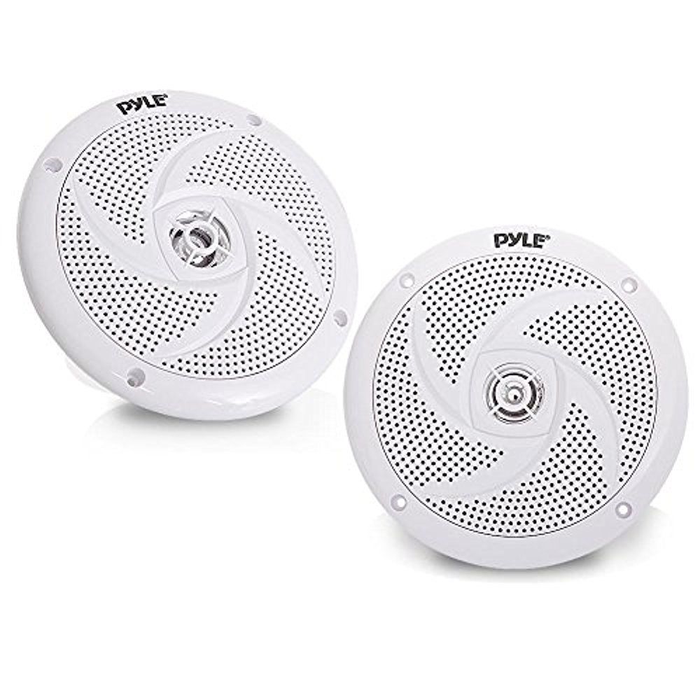 Waterproof Rated Marine Speakers, Low-Profile Slim Pair, 6.5''-inch (240 Watt)