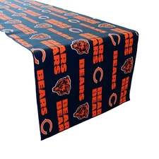Chicago Bears Table Runner Sports Football Team Party Table Decor 
