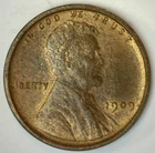 1909 Lincoln Wheat Cent Coin 1c US Penny Philadelphia Uncirculated Red / RB