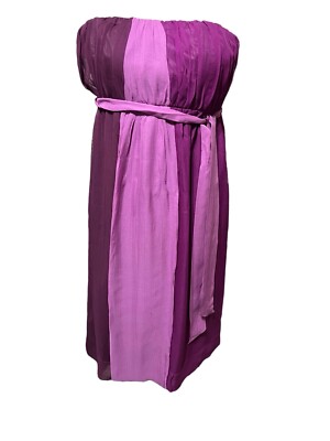 NWT Jonathan Martin size Purple Strapless Color Block Dress