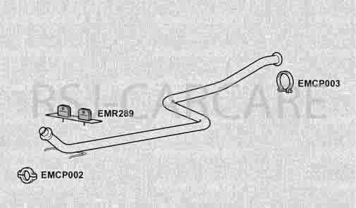 Klarius CN591X Exhaust Centre Pipe BERLINGO 1.6HDI DPF 06>