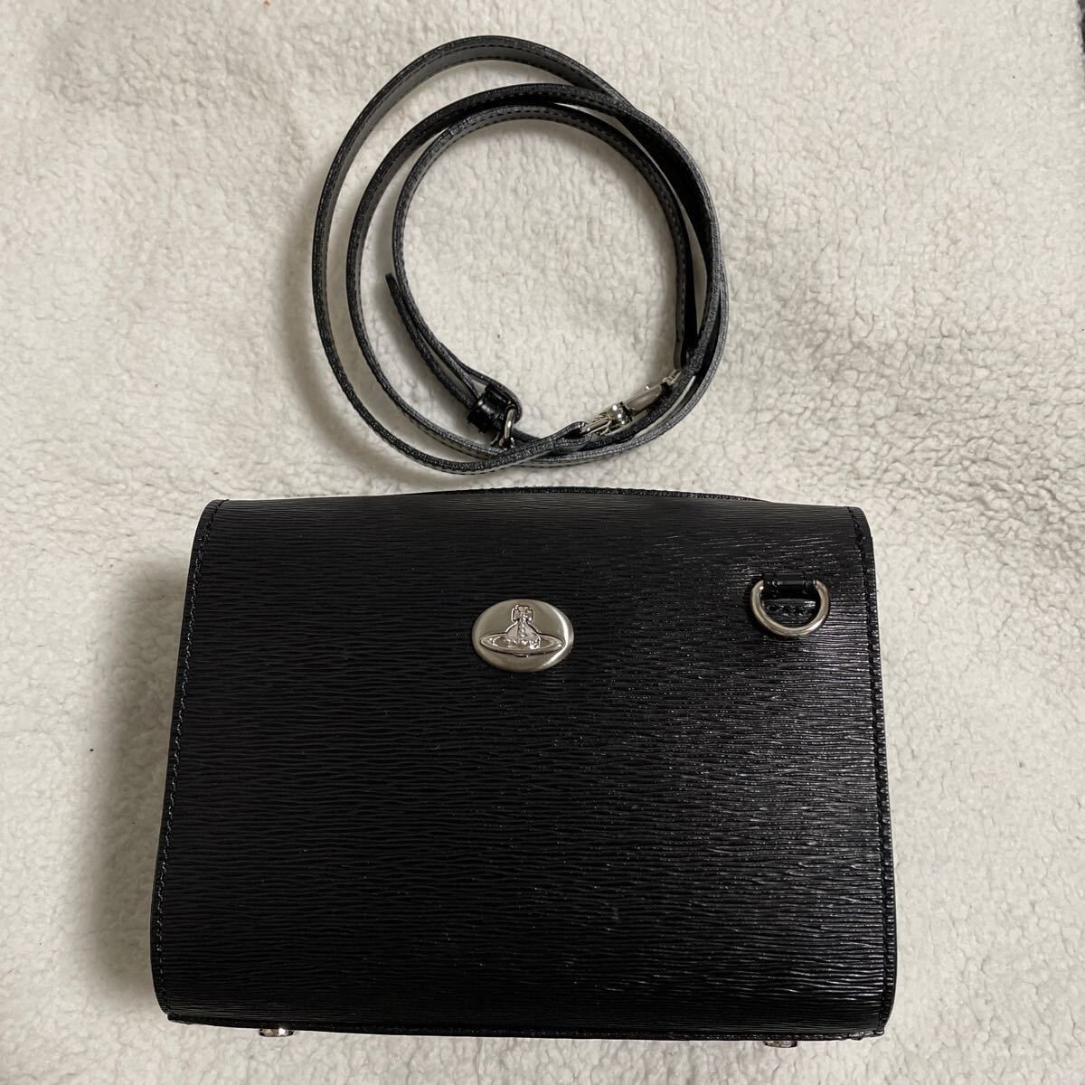 極美品 Vivienne Westwood レザー ボディバッグ 黒 ADVAN Vivienne Westwood NEW ADVAN Shoulder Bag S Black Cowhide