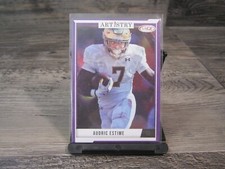 Audric Estime 2024 Sage Artistry insert #MART-AE Purple Parallel Denver Broncos
