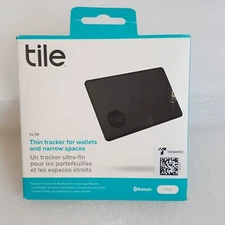 OPEN BOX   !!! Tile Slim Bluetooth Trackers, Black T7001