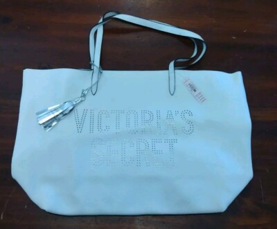 NWT Victoria s Secret Laser Cut Tote Bag Limited Edition Shopper Coco WHITE $78