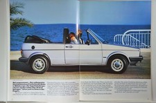 VW Volkswagen Golf 1 Cabriolet Cabrio Prospekt 08/1983