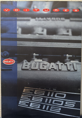 1991 Extra Large Bugatti (EB110 EB110S EB112) Brochure~RARE