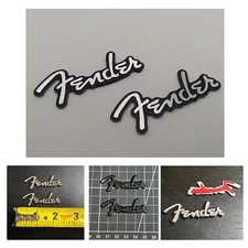 2 x Emblem Guitar Badge Decal Replacement fits Fender 2 Pack New