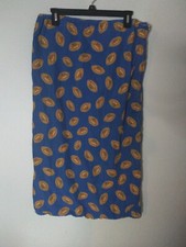 Vintage Princess Fabrics Football Pro Bag Pattern 365 Blue Cotton Textile