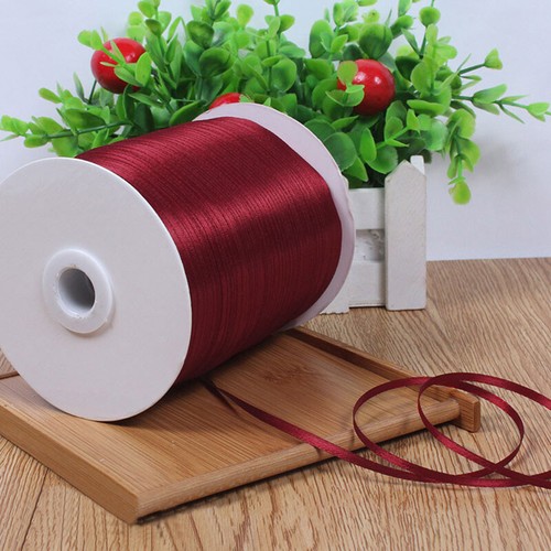 Solid Color Satin Ribbon 3mm Width - 10M Bundle or 790M Reel - 49 Colors - Picture 11 of 45