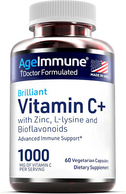 Vitamin C 1000Mg Complex with L-Lysine 500Mg, Zinc 12Mg, Bioflavonoids 300Mg. Do