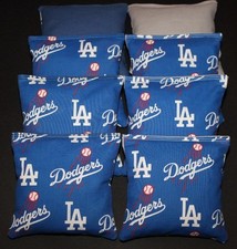 Cornhole Bean Bags made w Los Angeles LA Dodgers Fabric ACA Regulation Game Toss