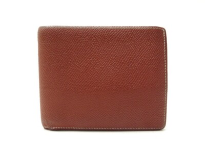 Portefeuille Hermès Mc2 Homme Cuir Marron - Authentique Avec Boîte Et Facture