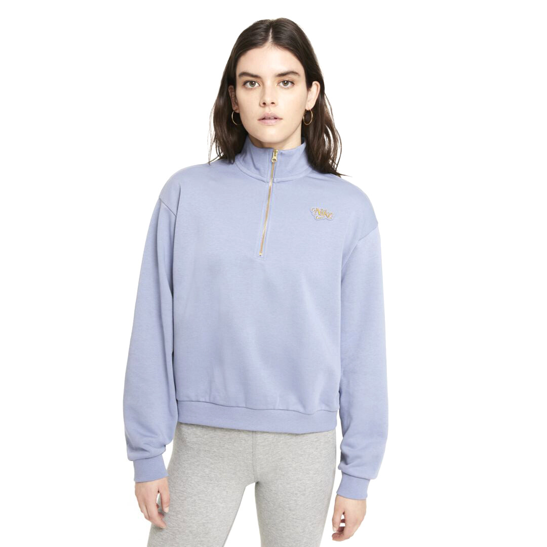 Womens Nike Ashen Slate 1/4-Zip Pullover - S