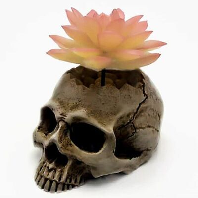 3D Skull Plant Vase Silicone Mould Resin Concrete Ashtray Mold DIY Home Decor 