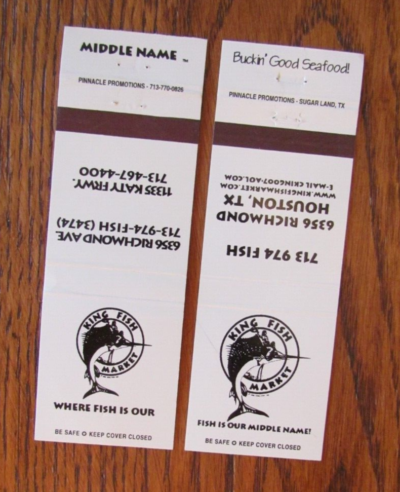 FISH MARLIN MATCHBOOK COVERS KING FISH MARKET HOUSTON, TEXAS