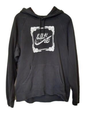 Nike SB Pullover 16oz Hoodie Large Chains Roses Graphic Hidden