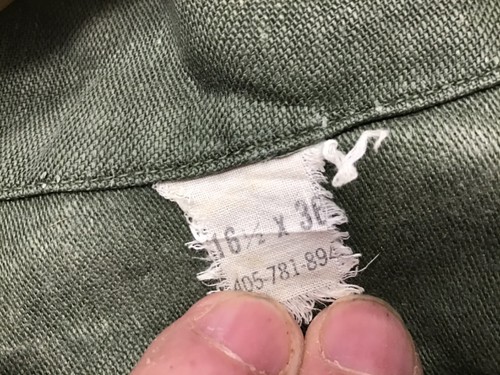 1967 US ARMY Officers Shirt OG-107- 1st Aviation Brigade 9TH ID-16 1/2 x 36 V65 - Picture 13 of 14