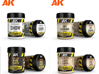 AK Interactive Terrains Texturpaste Ground/Earth/Snow Base 250ml Dose