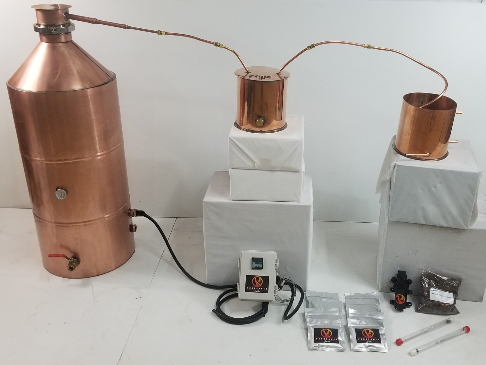 40 Gallon Copper Moonshine Whiskey COMPLETE DISTILLERS KIT by Vengeance Stills