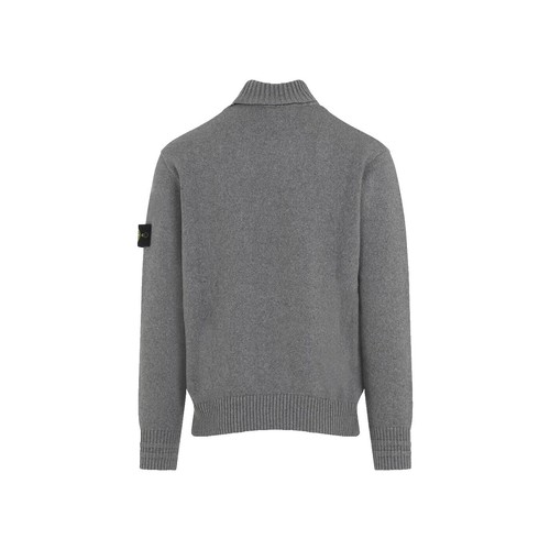 STONE ISLAND Archive Vintage 80s Knit Cardigan Sweater Olive Green