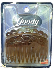 Vintage 1999 GOODY Fashion Hair Combs 2 Pack Brown 32911, Made In USA
