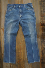 Vintage Wrangler Distressed USA Made Jeans 935NAV  36 x  33 SEE PICS 4 MEAS. 
