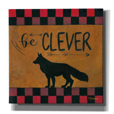 Epic Graffiti 'Be Clever' by Britt Hallowell, Giclee Canvas Wall Art