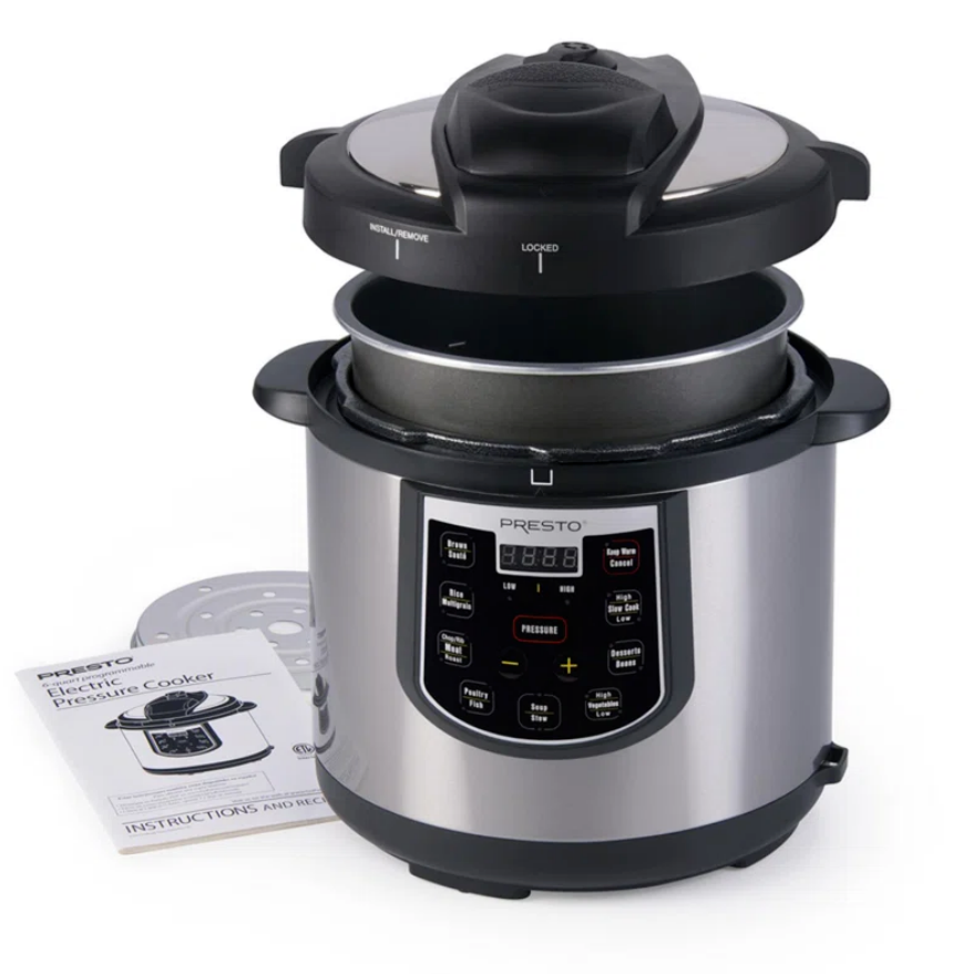 Presto 6-Quart Programmable Electric Pressure Cooker Plus 02141 New/Open Box