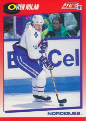 1991-92 Score Canadian French #143 OWEN NOLAN - Quebec Nordiques