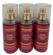 Bath & Body Works LOT 3 Mini Travel Dark Velvet OUD Fragrance Mist Spray 2.5 oz