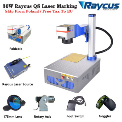 175*175mm Raycus QS 30W Fiber Laser Marking Engraving Machine Metal Steel Marker