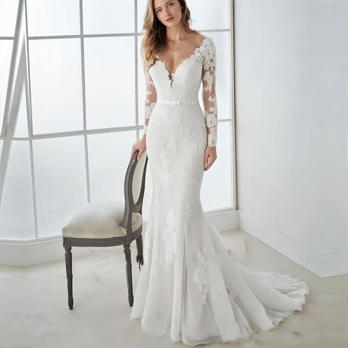 2024 Off-Shoulder A-Line Princess Bride's Ball Gown Lace Wedding Dress - Image 2 of 4