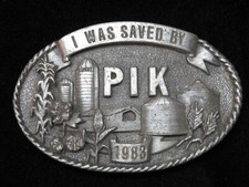 I was saved By PIK 1983 Limited Edition Farmer Crisis Iowa vintage Belt Buckle