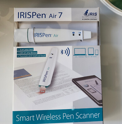 NIB - IRISpen Air 7 Smart Wireless Pen Text Scanner OCR **FREE SHIPPING**