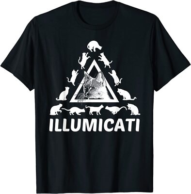 New Limited Funny Cat Society, Conspiracy Kitty, Cat Lovers T-Shirt