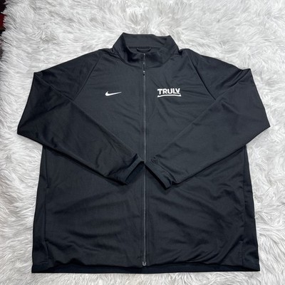 NIKE TRULY Hard Seltzer Dri-Fit Track Jacket Men s XL Black Full Zip Warm Up