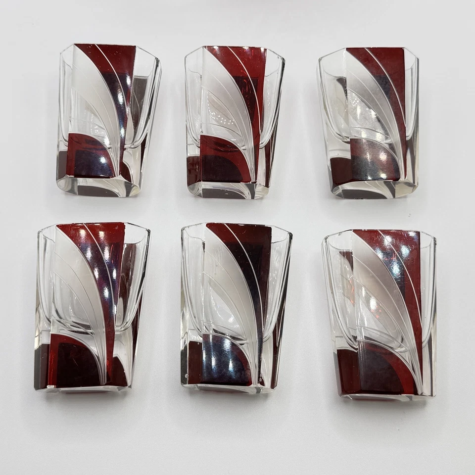 Juego de jarra y 6 vasos Karl Karel Palda Art Deco Foto 4 de 4