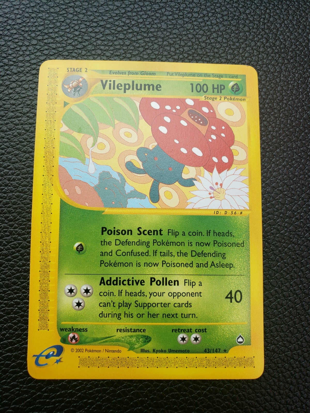Vileplume Aquapolis 43/147 Rare Regular Pokemon Card NM 