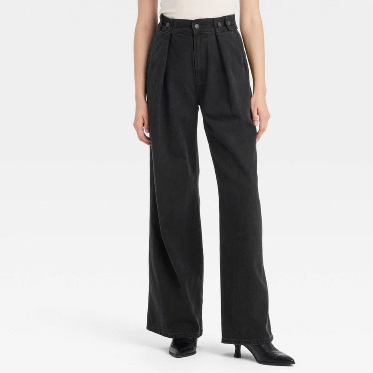 【NONCODE】Tally two-way denim trousers Universal Thread Women's High Rise Two Way Denim Trousers